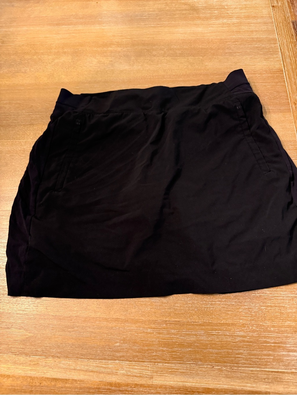 Athleta Black Performance Skort with Subtle Pocket Details